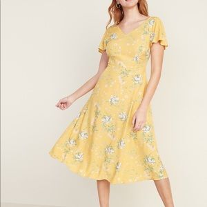 Old Navy yellow floral mommy and me dresses
